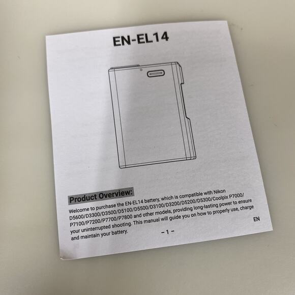 2 Pack Artman Type C Camera Battery Pack EN-EL14 , P7100 , P7800 NEW - Picture 4 of 4